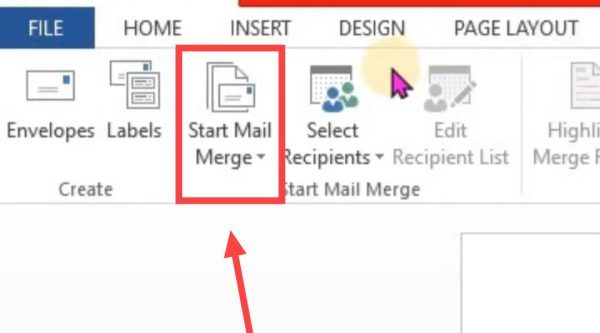 Start mail merge