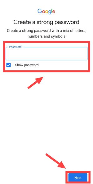 create a password