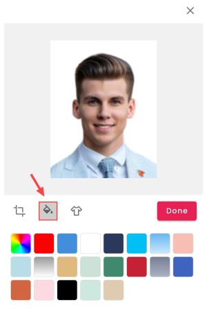 tap on colour icon